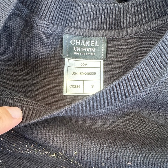 New! Auth CHANEL wool/cotton  sweater sz S - Picture 4 of 11